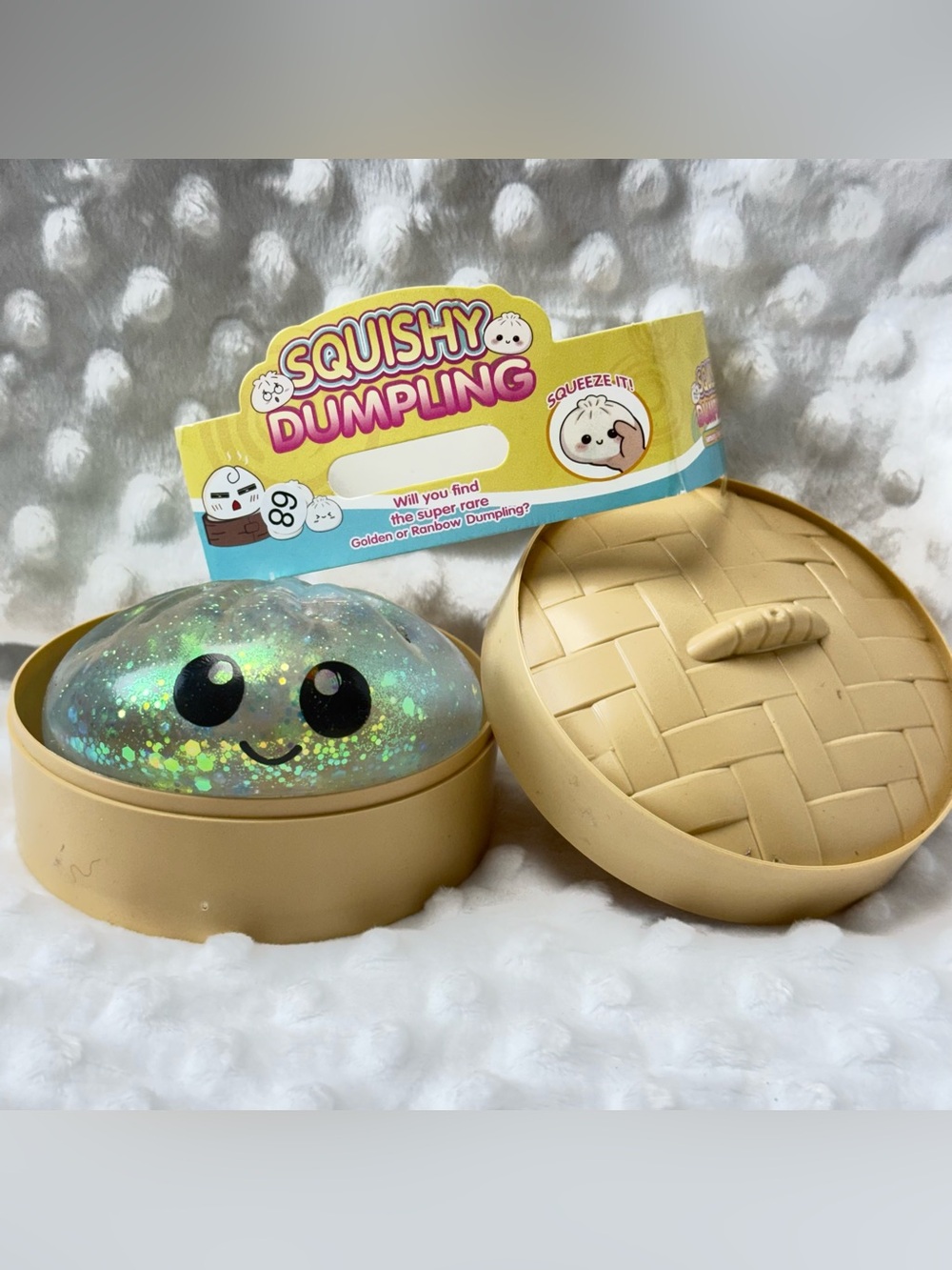 Glitter Light Up Squishy Dumpling Sensory Toy